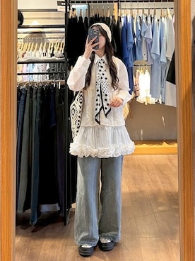 「アイテム（シャツワンピース）」を使った、QUEEN SHOPさん（レディース・166cm）の秋コーディネート