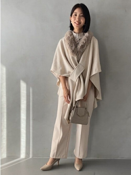 pasdecalais パドカレ 36 彼岸花プリント クルーネックブラウス