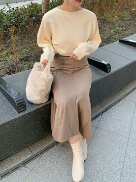 「＃エレガンススタイル」｜ASTORIA ODIER（アストリア オディール）さん（レディース・163cm）の冬コーディネート