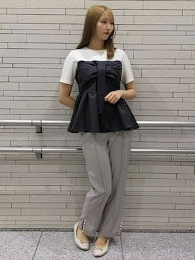 「シルケット」｜ASTORIA ODIER（アストリア オディール）さん（レディース・162cm）の夏コーディネート