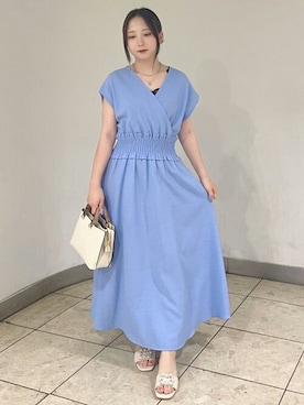 「カシュクールワンピース」｜ASTORIA ODIER（アストリア オディール）さん（レディース・148cm）の夏コーディネート