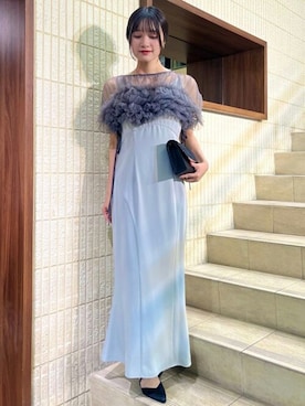 「アイテム（ドレス、グリーン系）」を使った、ASTORIA ODIER（アストリア オディール）さん（レディース・153cm）の秋コーディネート