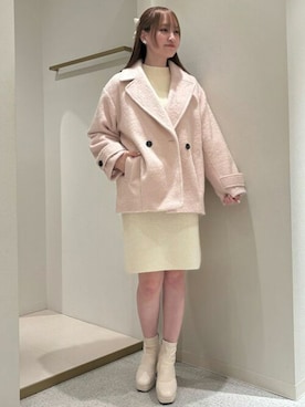 「シャギー」｜「アイテム（その他アウター）」を使った、ASTORIA ODIER（アストリア オディール）さん（レディース・159cm）の秋コーディネート