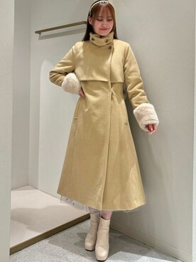 「ロング」｜「アイテム（その他アウター）」を使った、ASTORIA ODIER（アストリア オディール）さん（レディース・159cm）の秋コーディネート