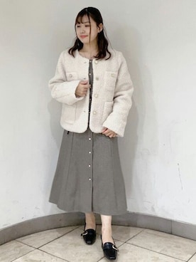 「ラメ」｜「アイテム（ブルゾン）」を使った、ASTORIA ODIER（アストリア オディール）さん（レディース・149cm）の秋コーディネート