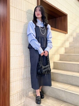 「TRUDEA（トルディア）のアイテム（トップス）」を使った、ASTORIA ODIER（アストリア オディール）さん（レディース・153cm）の春コーディネート