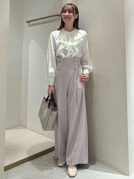 「TRUDEA（トルディア）のアイテム（トップス）」を使った、ASTORIA ODIER（アストリア オディール）さん（レディース・159cm）の春コーディネート