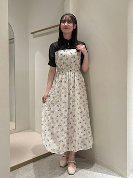 「ドッキングワンピ」｜ASTORIA ODIER（アストリア オディール）さん（レディース・159cm）の春コーディネート