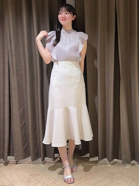 「TRUDEA（トルディア）のアイテム（トップス）」を使った、ASTORIA ODIER（アストリア オディール）さん（レディース・168cm）の夏コーディネート