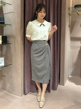 「TRUDEA（トルディア）のアイテム」を使った、ASTORIA ODIER（アストリア オディール）さん（レディース・160cm）の夏コーディネート