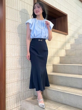 「TRUDEA（トルディア）のアイテム」を使った、ASTORIA ODIER（アストリア オディール）さん（レディース・153cm）の夏コーディネート