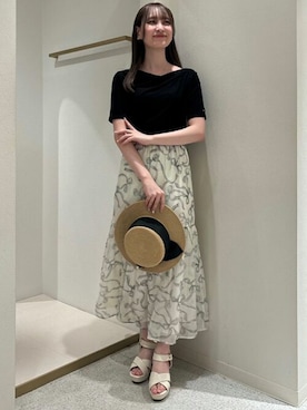 「TRUDEA（トルディア）のアイテム」を使った、ASTORIA ODIER（アストリア オディール）さん（レディース・159cm）の夏コーディネート