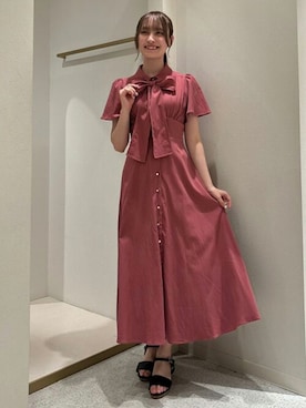 「フレア」｜「アイテム（ワンピース/ドレス）」を使った、ASTORIA ODIER（アストリア オディール）さん（レディース・159cm）の夏コーディネート