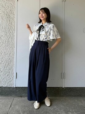 「TRUDEA（トルディア）のアイテム」を使った、ASTORIA ODIER（アストリア オディール）さん（レディース・156cm）の夏コーディネート