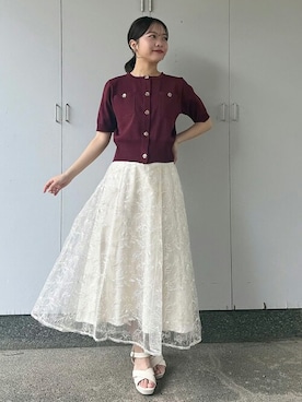 「TRUDEA（トルディア）のアイテム」を使った、ASTORIA ODIER（アストリア オディール）さん（レディース・156cm）の夏コーディネート