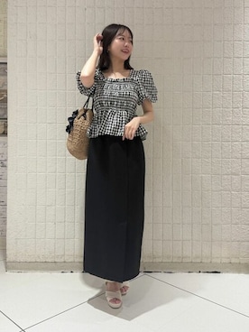 「TRUDEA（トルディア）のアイテム」を使った、ASTORIA ODIER（アストリア オディール）さん（レディース・156cm）の夏コーディネート