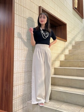 「TRUDEA（トルディア）のアイテム」を使った、ASTORIA ODIER（アストリア オディール）さん（レディース・153cm）の夏コーディネート