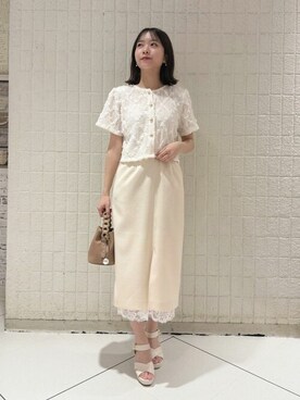 「TRUDEA（トルディア）のアイテム」を使った、ASTORIA ODIER（アストリア オディール）さん（レディース・156cm）の夏コーディネート