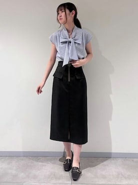 「TRUDEA（トルディア）のアイテム」を使った、ASTORIA ODIER（アストリア オディール）さん（レディース・161cm）の夏コーディネート