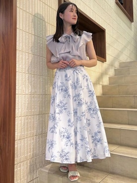 「TRUDEA（トルディア）のアイテム」を使った、ASTORIA ODIER（アストリア オディール）さん（レディース・153cm）の夏コーディネート