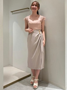 「TRUDEA（トルディア）のアイテム」を使った、ASTORIA ODIER（アストリア オディール）さん（レディース・159cm）の夏コーディネート