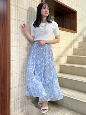 「TRUDEA（トルディア）のアイテム」を使った、ASTORIA ODIER（アストリア オディール）さん（レディース・153cm）の夏コーディネート