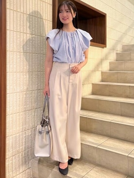 「バルーンスリーブ」｜ASTORIA ODIER（アストリア オディール）さん（レディース・153cm）の夏コーディネート