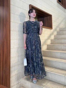 「アイテム（ドレス、ブルー系）」を使った、ASTORIA ODIER（アストリア オディール）さん（レディース・153cm）の夏コーディネート