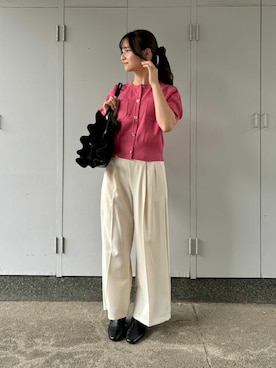 「TRUDEA（トルディア）のアイテム」を使った、ASTORIA ODIER（アストリア オディール）さん（レディース・160cm）の夏コーディネート