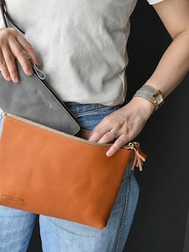 「アイテム（クラッチバッグ）」を使った、hallelujahさん（レディース・160cm）の夏コーディネート