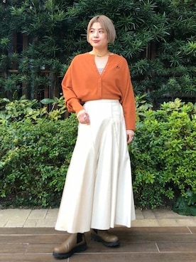 「フレッドペリー」｜「アイテム（アクセサリー）」を使った、Ray BEAMSさん（レディース・158cm）の冬コーディネート