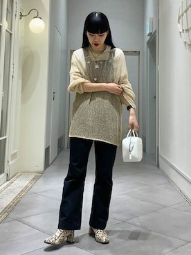 「Ray BEAMS（レイビームス）のアイテム（オールインワン・サロペット）」を使った、Ray BEAMSさん（レディース・156cm）の春コーディネート