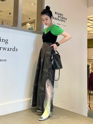 FUMIE＝TANAKA Ray BEAMS 別注チュールプリントスカート FUMIE＝TANAKA Ray BEAMS 別注チュールプリントスカート