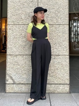 「Ray BEAMS（レイビームス）のアイテム（オールインワン・サロペット）」を使った、Ray BEAMSさん（レディース・155cm）の夏コーディネート