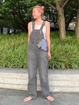 「Ray BEAMS（レイビームス）のアイテム（オールインワン・サロペット）」を使った、Ray BEAMSさん（レディース・169cm）の夏コーディネート