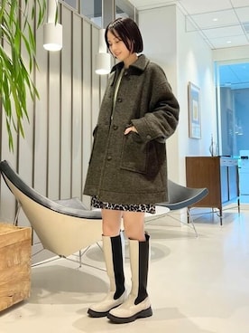 「Ray BEAMS（レイビームス）のアイテム（ステンカラーコート）」を使った、Ray BEAMSさん（レディース・162cm）の秋コーディネート