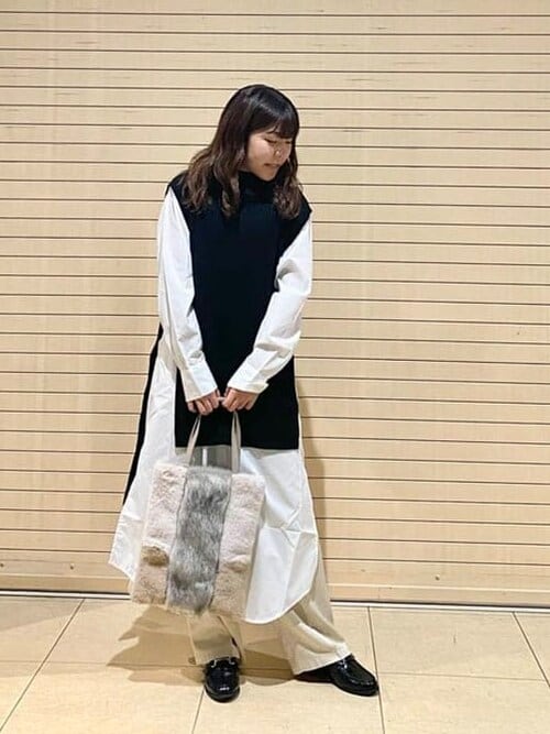 BEAMS HEART(BEAMS WOMEN)|BEAMS HEARTのワンピースを使った 当店在庫してます! beams heart ニットベスト ベスト/ジレ