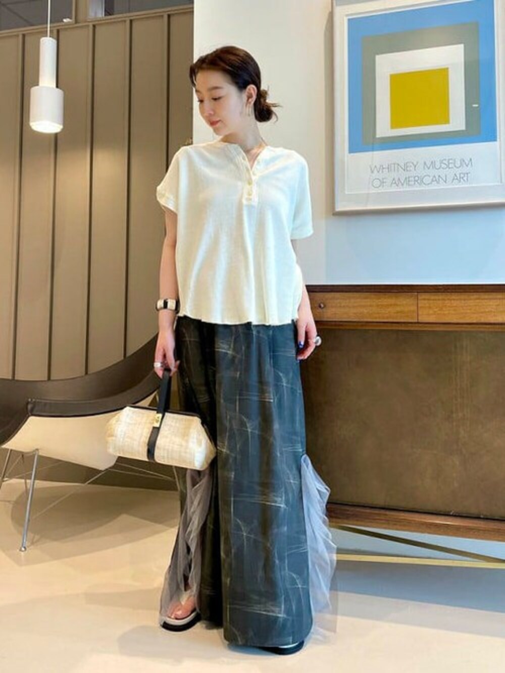 FUMIE＝TANAKA Ray BEAMS 別注チュールプリントスカート Ray BEAMS（レイビームス）の「FUMIE＝TANAKA × Ray BEAMS