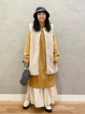 BEAMS HEART WOMENさん（レディース・153cm）の冬コーディネート