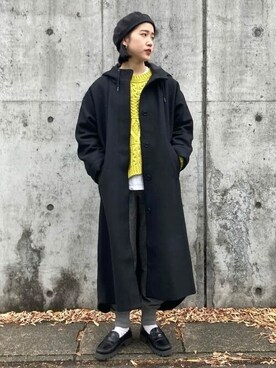 「BEAMS」｜「アイテム（モッズコート）」を使った、BEAMS HEART WOMENさん（レディース・157cm）の冬コーディネート