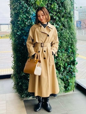 「BEAMS」｜「アイテム（ボストンバッグ）」を使った、BEAMS HEART WOMENさん（レディース・163cm）の冬コーディネート