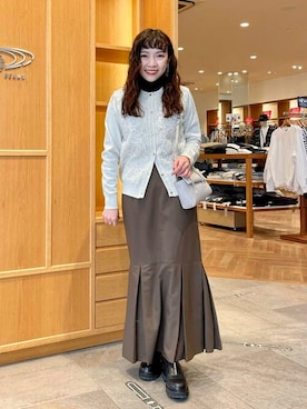 「BEAMS」｜「アイテム（カーディガン/ボレロ）」を使った、BEAMS HEART WOMENさん（レディース・153cm）の冬コーディネート