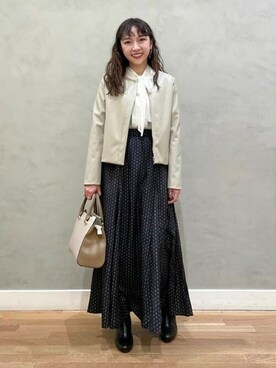 「BEAMS」｜「アイテム（ボストンバッグ）」を使った、BEAMS HEART WOMENさん（レディース・153cm）の冬コーディネート