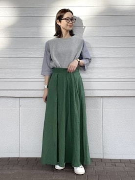 「異素材トップス」｜BEAMS HEART WOMENさん（レディース・157cm）の夏コーディネート