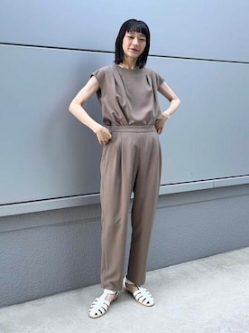 「セットアイテム」｜「アイテム（オールインワン・サロペット）」を使った、BEAMS HEART WOMENさん（レディース・160cm）の夏コーディネート
