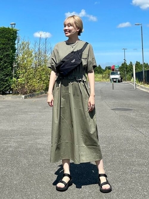 ユニセックス】ポリエステル 杢素材 ツイスト ジップ ウエスト ポーチ