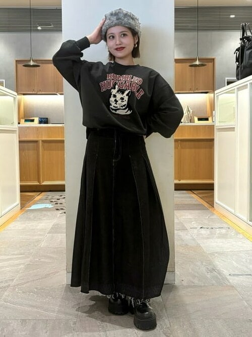 ワイドプリーツ デニムスカート（デニムスカート）｜BEAMS HEART