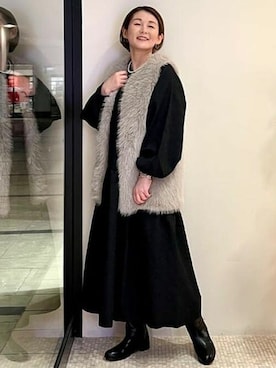 「ファーベスト」｜「アイテム（アクセサリー）」を使った、BEAMS HEART WOMENさん（レディース・163cm）の秋コーディネート