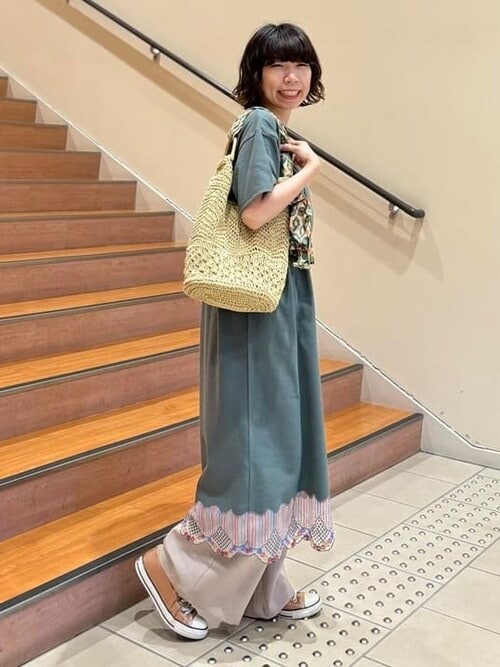 リネンライク イージーパンツ
