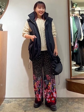 「WILD THINGS（ワイルドシングス）のアイテム（ダウンジャケット/コート）」を使った、FREAK'S STORE HEAD OFFICE WOMENさん（レディース・156cm）の冬コーディネート